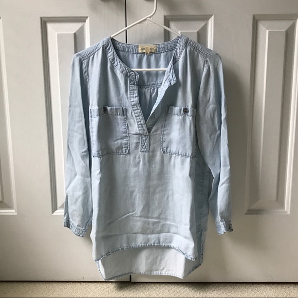 Anthropologie Cloth & Stone Chambray Small - Picture 1 of 4